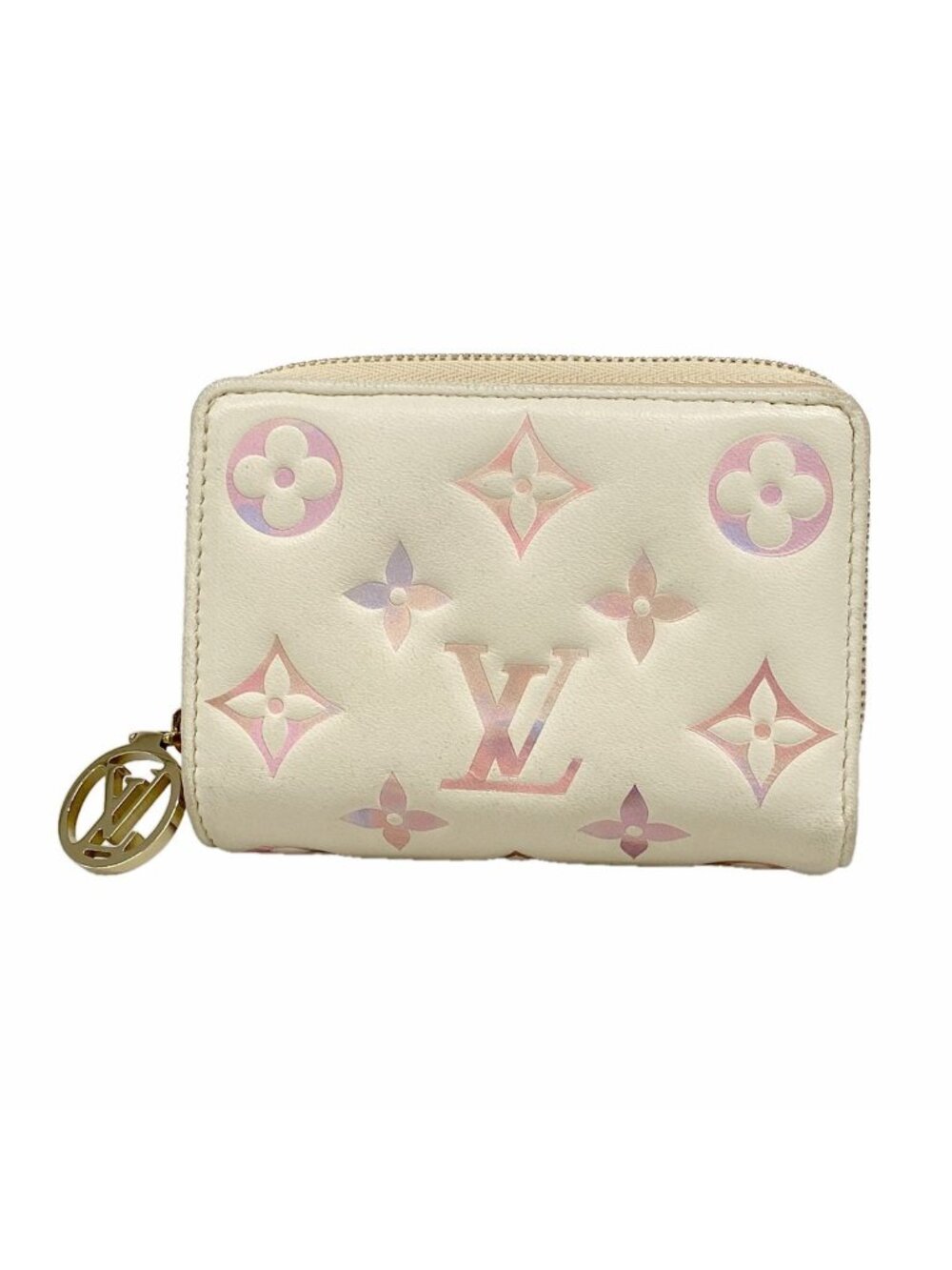 Louis Vuitton Wallet Monogram Embossed Portefeuille Lou Dream Beige